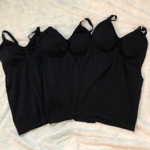 3 Pack Black Nursing Tank Top (Medium)